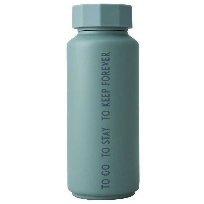 Design Letters thermo fles 500ml groen met tekst 'to go to stay to keep forever'