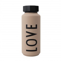 Design Letters thermo fles 500ml roze met tekst 'love'