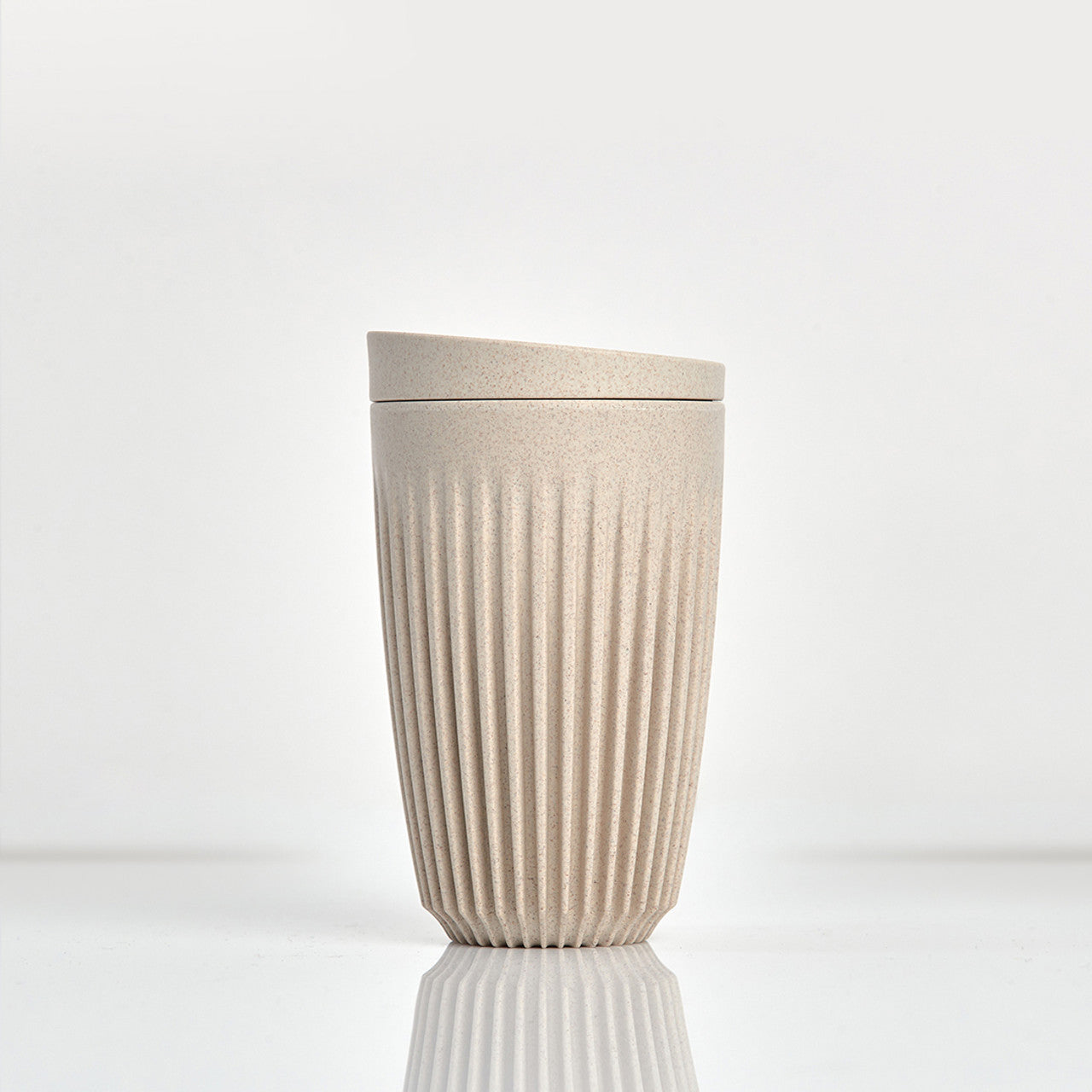 Huskee Cup Large met Deksel Creme