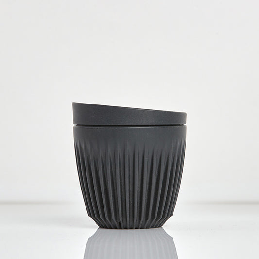 Huskee Cup Small met Deksel Zwart