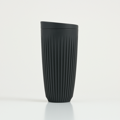 Huskee Cup XL met Deksel Black