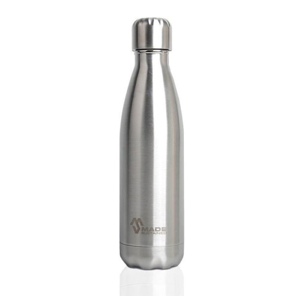 Knight drinkfles brushed silver 500ml